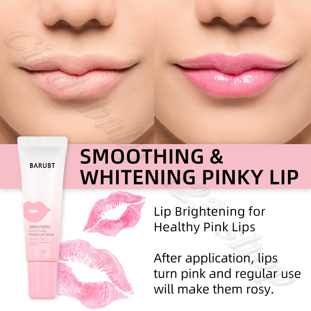 BARUBT Lip Balm Moisturizing Moisturizing Brightening Color Fading Dull Lip Mask Sleep Lip Depletion Hydrating 8.5g