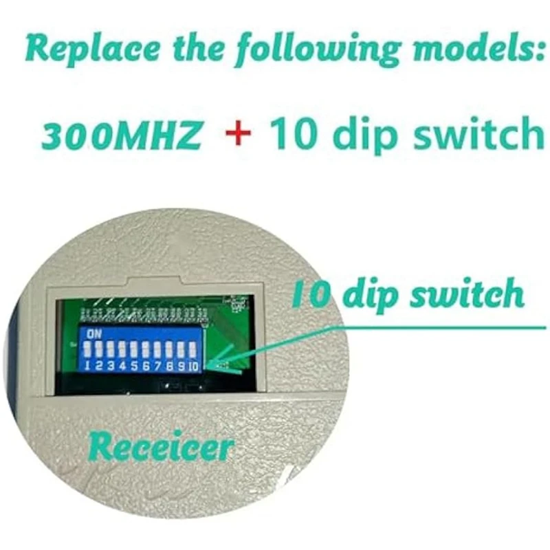 3Pcs Replacement For Linear Multicode Garage Gate Door Opener Remote,3089,308911,MCS308911,10 Dip Switch,300MHZ