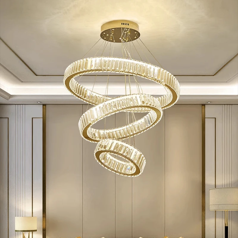 

Modern High Luxury Villa Pendant Lights Gold Ceiling Lamp For Hotel Living Room Hall Room Decoration Indoor Lighting Fixtures