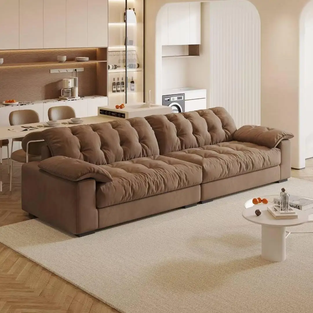 

#Popular Premium Living Room Sofa Modern Luxury Cloud Couches Home Furniture Cream White Fabric Design Sofa for Room