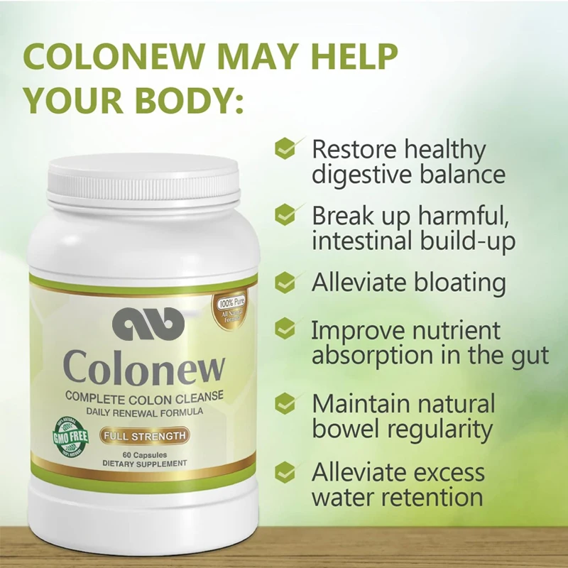 Colonew Complete Colon Cleanse Natural Detoxification Supplement, Suitable for Daily Digestive Health - (60 capsules)