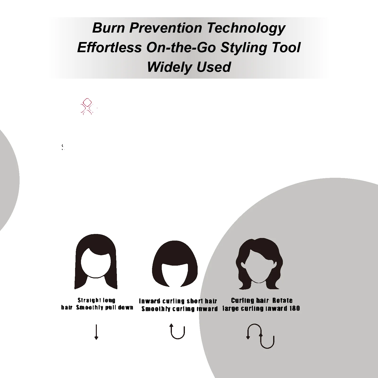 

Cordless Hair Straightener 2-in-1 Rechargeable Curler With LED Display 3 Temperature Settings Cordless Straightener For Women