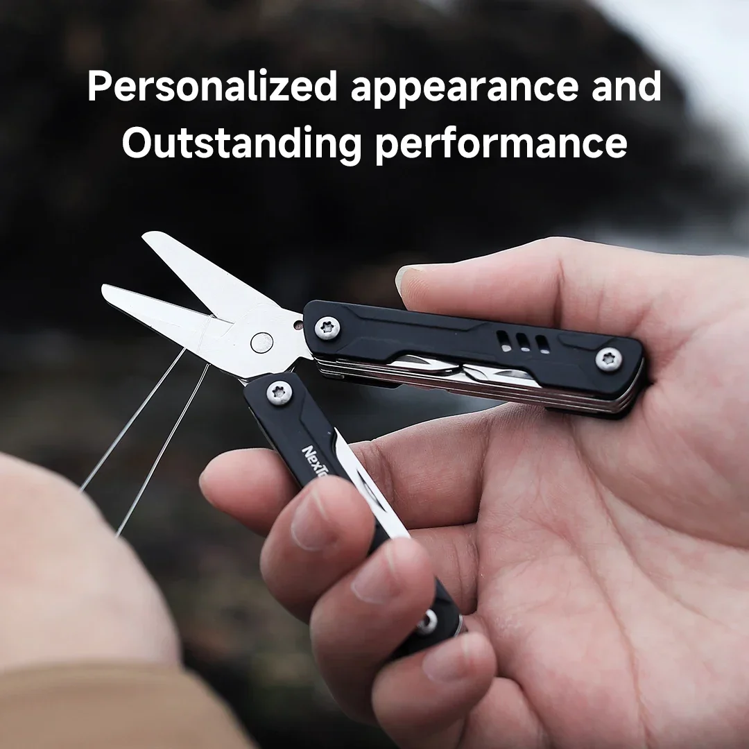 Imagem -03 - Nextool-mini Sailor Scissors Multitools Alicate ao ar Livre Mini Pocket Folding Knife Chave de Fenda Equipamentos Edc 10 em 1