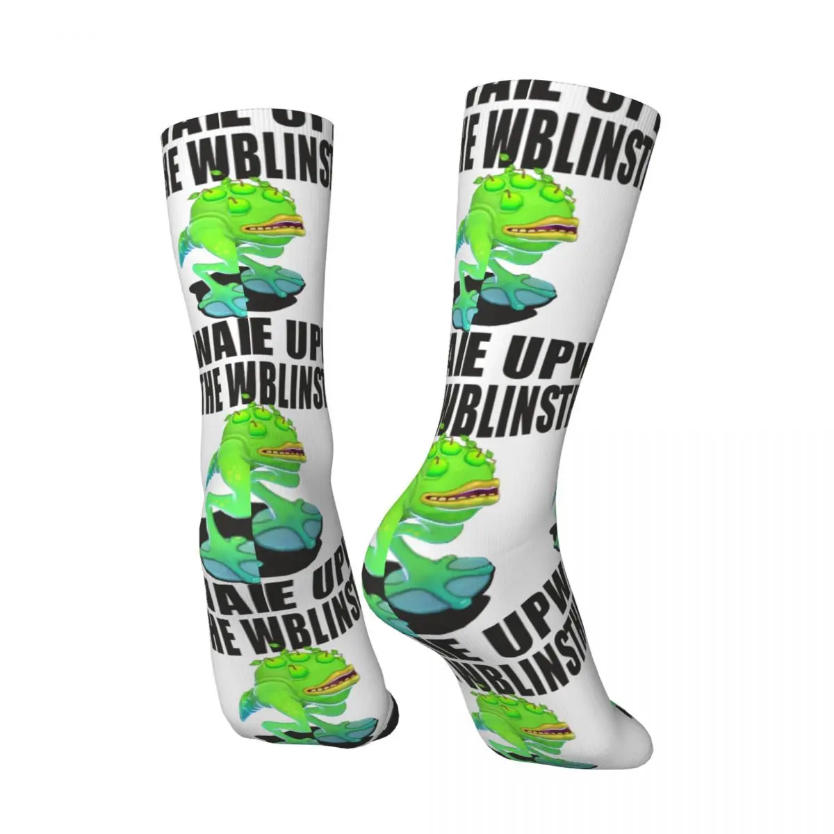 Hip Hop Retro Wake Up Crazy Men's compression Socks Unisex My Singing Monsters Harajuku Pattern Printed Funny Novelty Happy