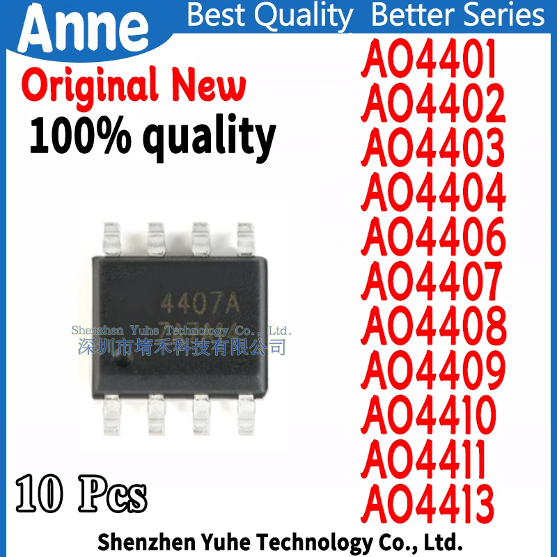 (10piece)100% New AO4401 AO4402 AO4403 AO4404 AO4406 AO4407 AO4408 AO4409 AO4410 AO4411 AO4413 sop-8