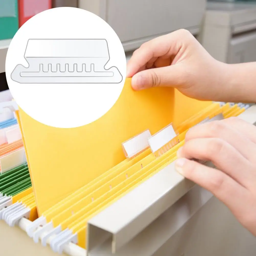 Adjustable Folder Tabs 120 Hanging File Folder Tabs with 200 Plastic Inserts Adjustable Labels for Easy Organization for Office