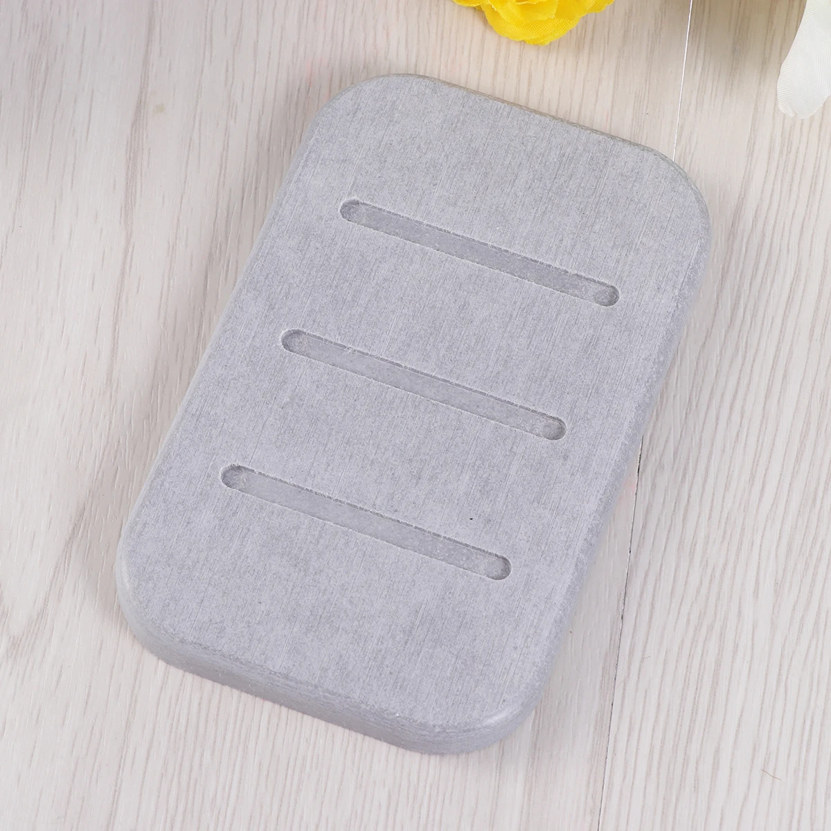 

Non-slip Diatomite Soap Dish Anti- Soap Bar Holder Water Absorption Quick Dry Soap Saver for Bathroom Kitchen (Grey)