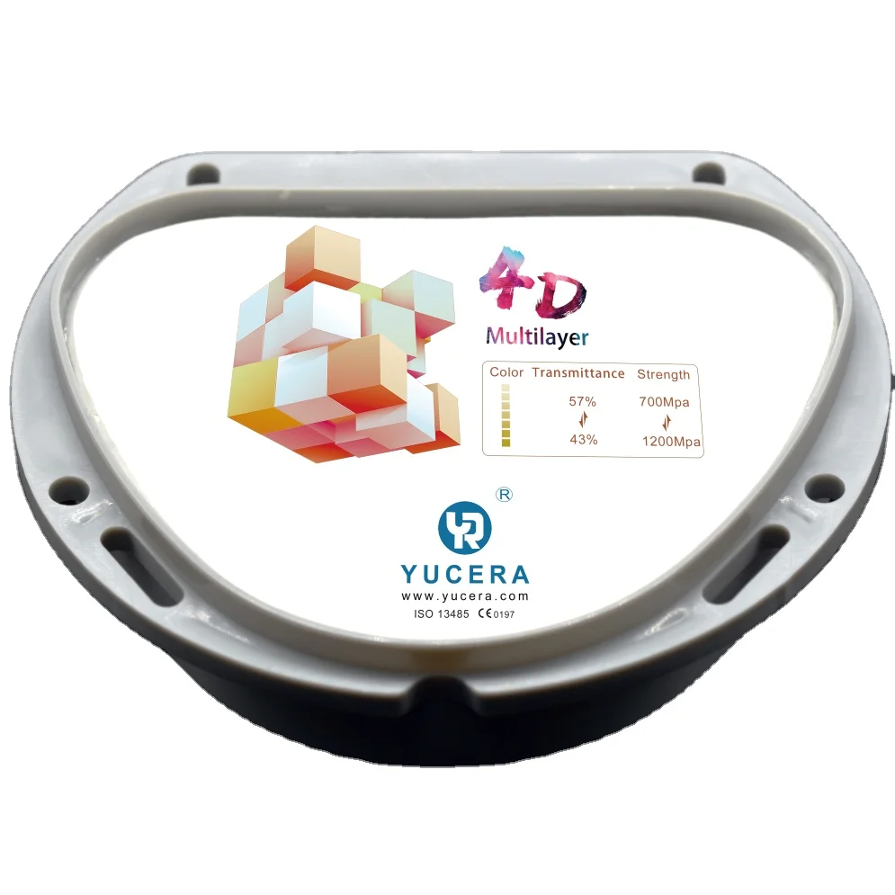 

Yucera 4D Pro Multilayer Dental Blcok For Dental Lab Open System Zirconia Disc 89-71*12/14/16/18/20/22/25mm