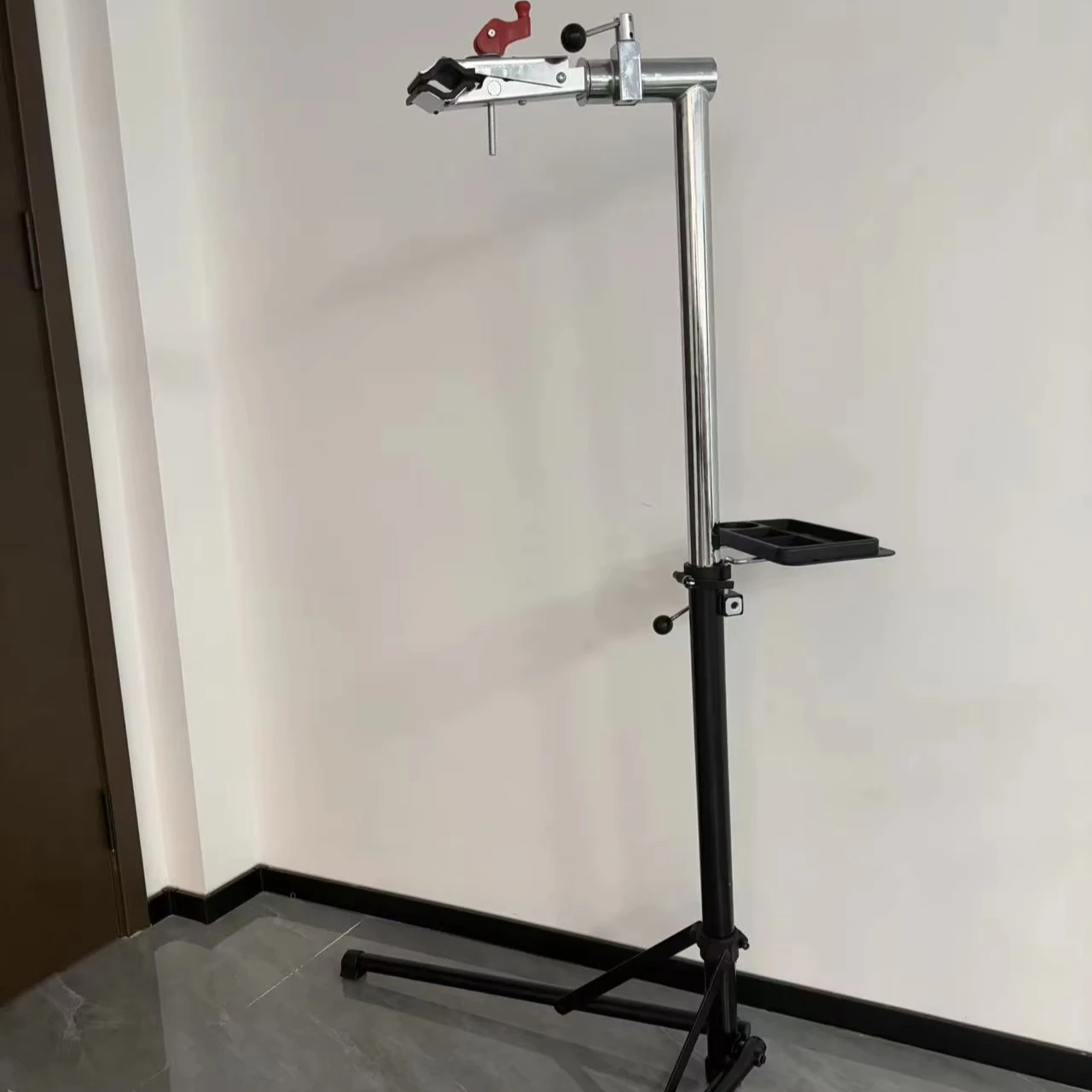 Heavy Duty Bicycle Repair Stand Quick Release Devices Welded Clamp Head Steel Bike Repair Rack for All Bikes Max 130 lb Capacity