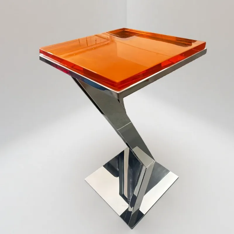 

Modern minimalist designer acrylic Z-shaped, with a few sides.