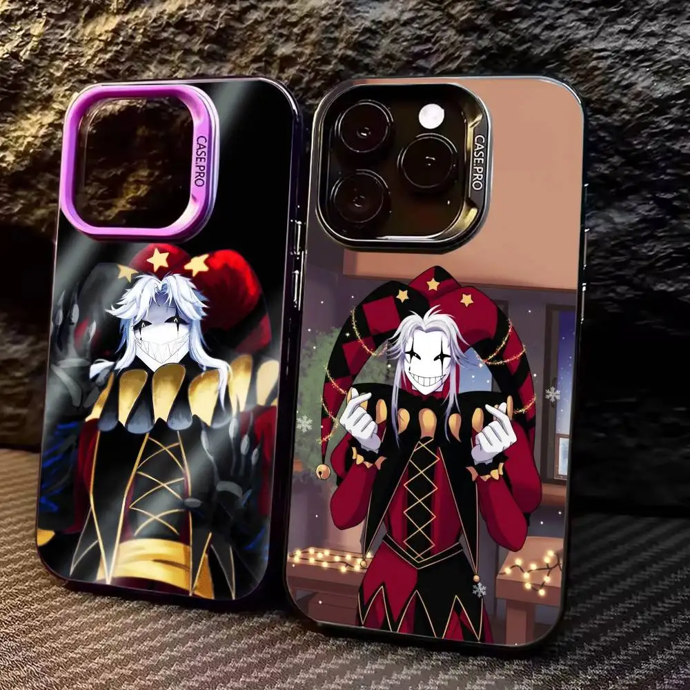 

Gothic Dark The Freak Circus P-Pierrot Phone Case For iPhone17,16,15,14,13,12,11 Plus,Pro Max Colored Silver Plated Inside Cover