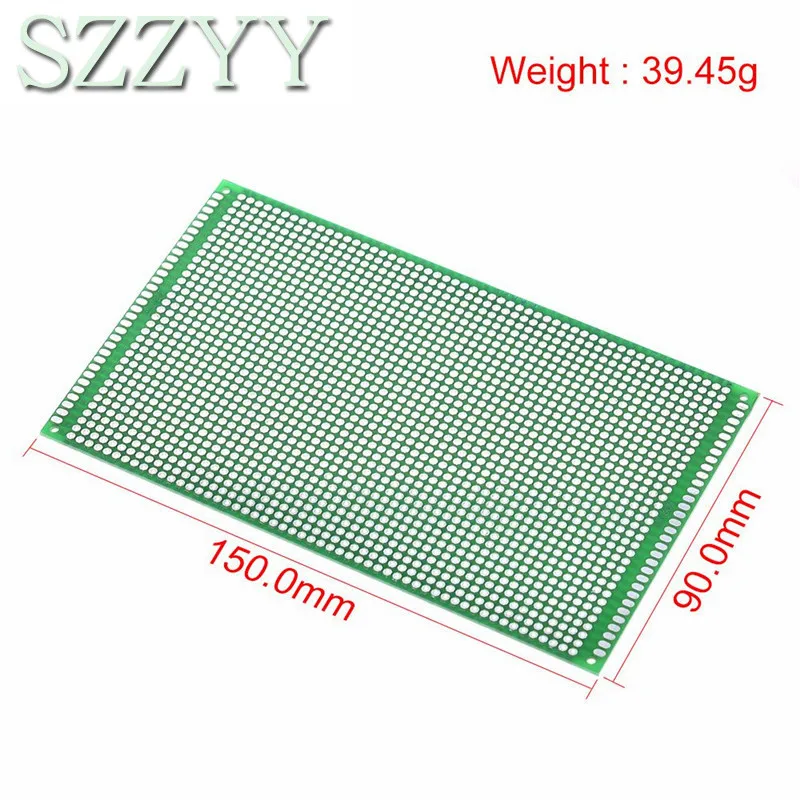 9x15 cm PROTOTYPE PCB 2 layer 9*15CM panel Universal Board double side 2.54MM Green