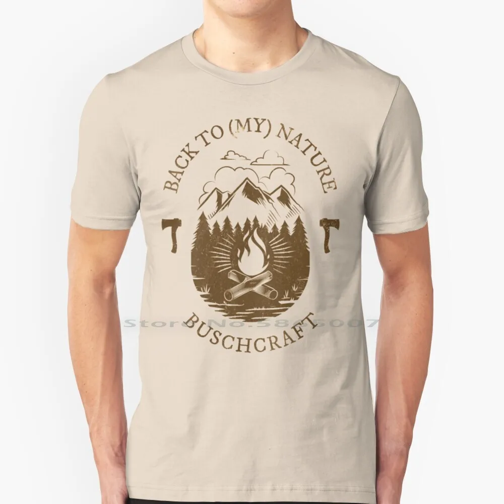 Nice And Survival Design ( Back To My Nature ) . 100% Cotton T Shirt Bush Canada Bush Survivalism Prepper And Survival In The