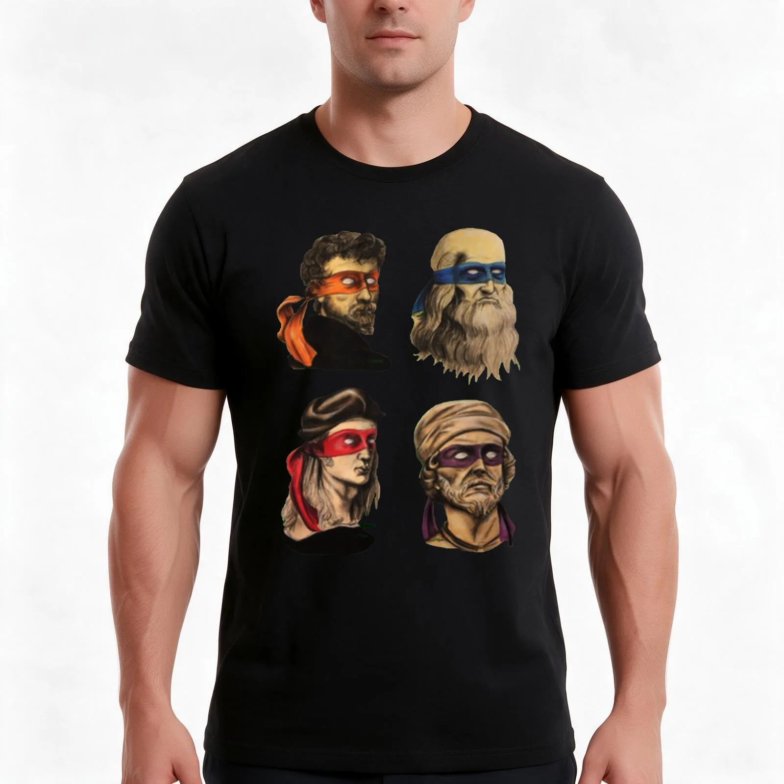 Group Ninja Artists Aesthetic T-Shirt Summer Casual Cotton Tee Oversized Streetwear Tops Vintage Graphic Print 100% Cotton
