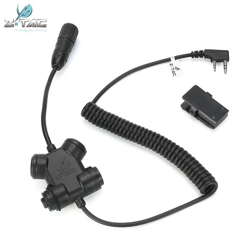 Imagem -05 - Z-tac Tático Fones de Ouvido Comtac Iii Fone de Ouvido Militar Captador Ativo Cancelamento de Ruído para Duplo Walkie-talkies Baofeng Uv82 Ptt