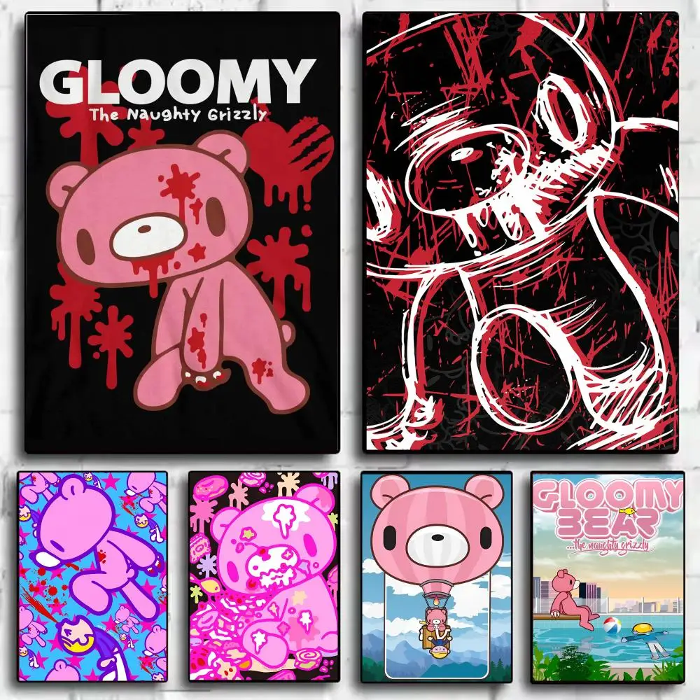 Classic Art G-Gloomy Bear Poster Wall Art Prints for Bedroom Living Room Office Home Decoration Hanging Artwork Gift