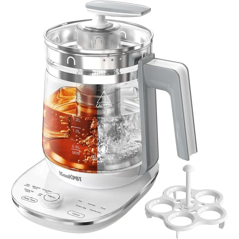 

1.5L Stainless Steel Programmable Electric Kettle with Temperature Control for Tea, Coffee & More