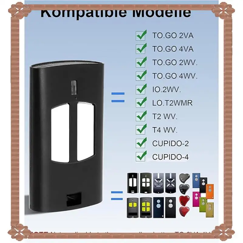 24-Hour Delivery Garage Door Remote Control For TO.GO 2WV Garage Door Opener 433.92Mhz Rolling Code Handheld Transmitter