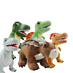 25cm Simulation Dinosaur Plush Toy Lifelike Triceratops Ankylosaur Stegosaur T-rex Pterosaur Dragon Doll Cartoon Soft Kids Gift
