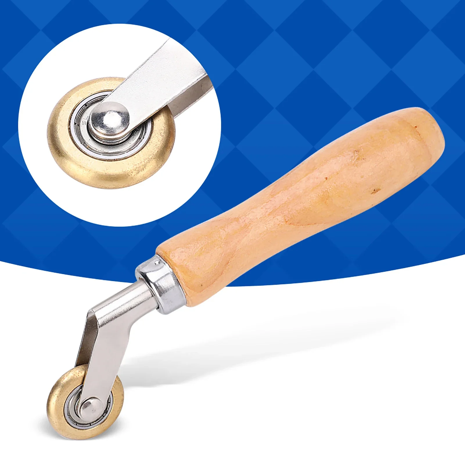 Welding Handheld Roller Waterproof Membrane Material Corner Wallpaper Seam Roller Brass Press Wheel Tool