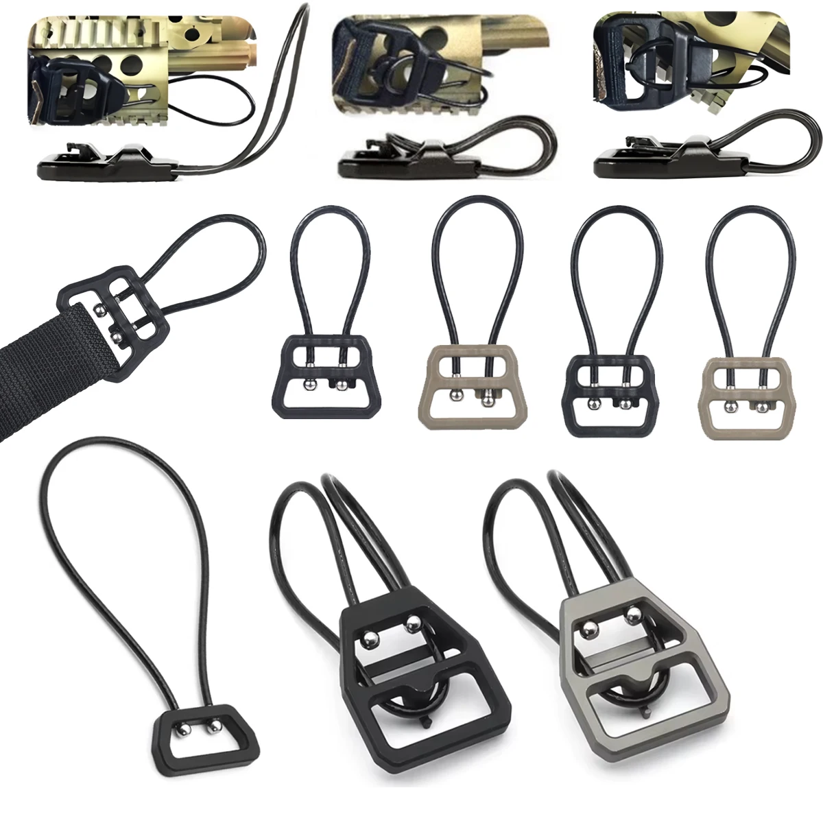 Tactical BFL Belt Fed Slings Loop Wire LOOP Sling Connection Adapter Quick Release Buckle Rifle Accessories 1.25 1.0 inch