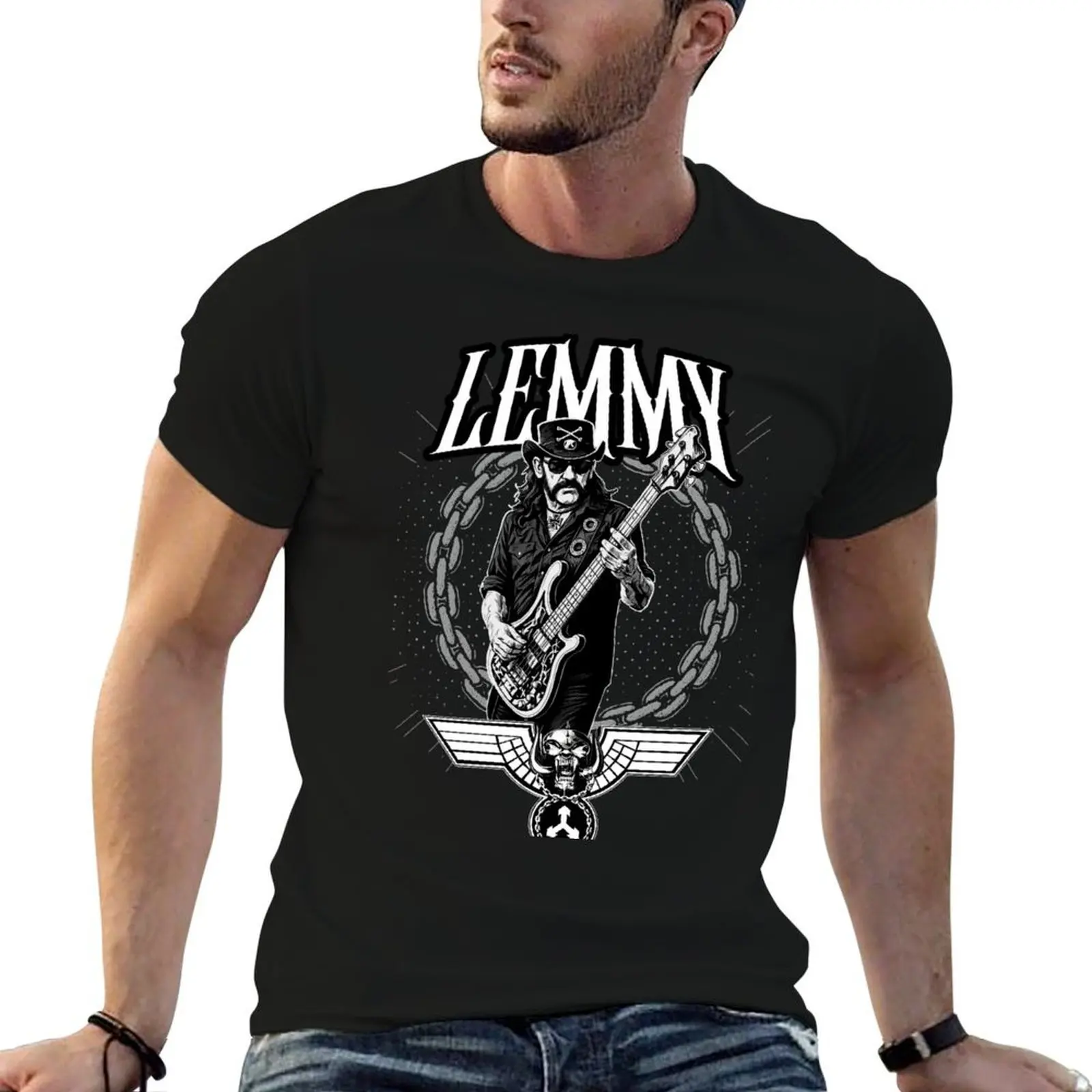 

Lemmy / Rock Out T-Shirt man t shirts high quality luxury brand t shirts cotton 100% T-Shirt
