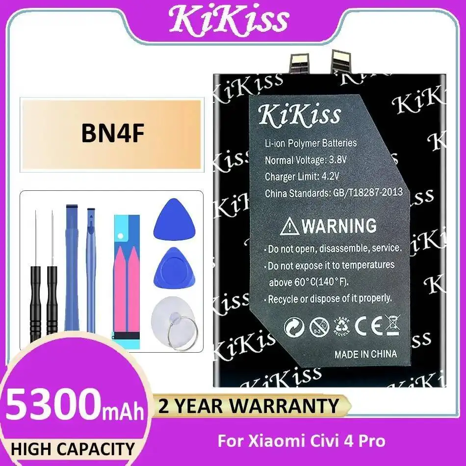 

For Xiaomi Civi 4 Pro 5300Mah Mobile Phone Battery BN4F Reliable Power