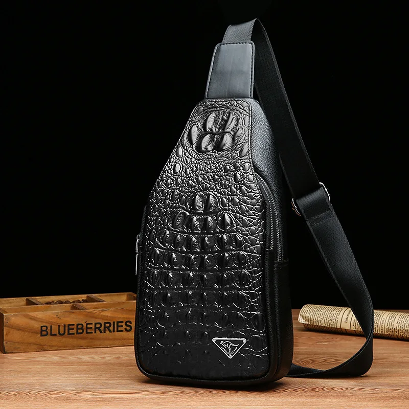 

Men's Large Capacity Chest Bag for Business Travel Portable Shoulder Bag Casual Versatile Male Bag