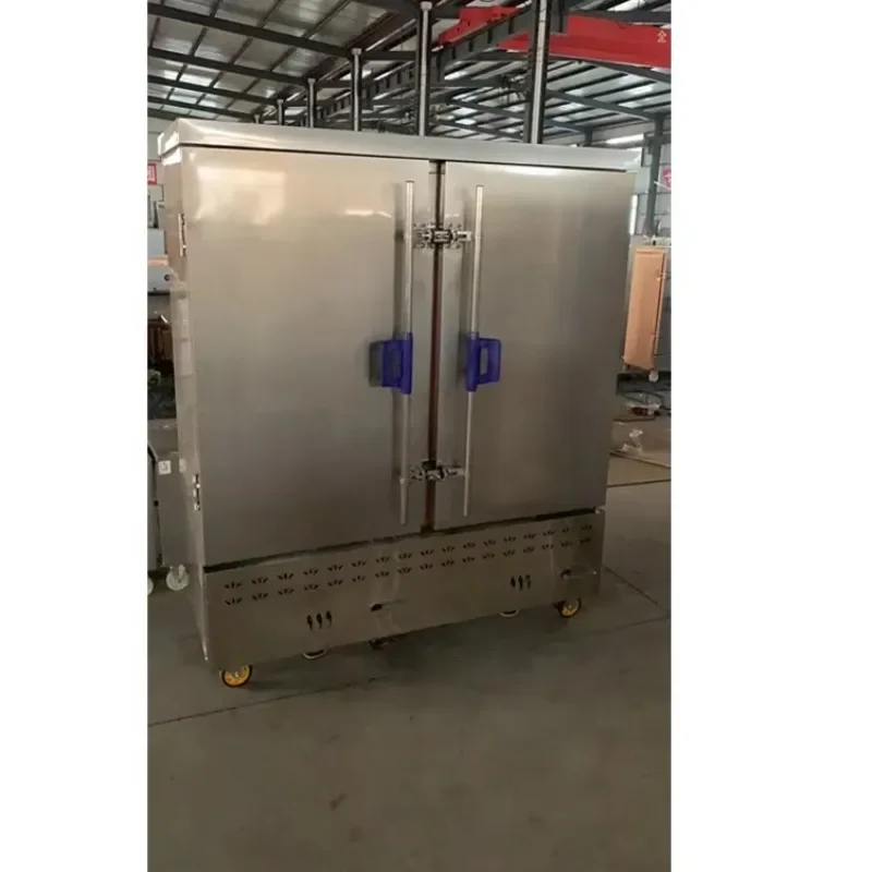 exquisite craftsmanship 12/24 Trays Commercial Use Rice Steamer Machine Gas Heated Rice Noodle Dumplings Steaming Steamed Machi