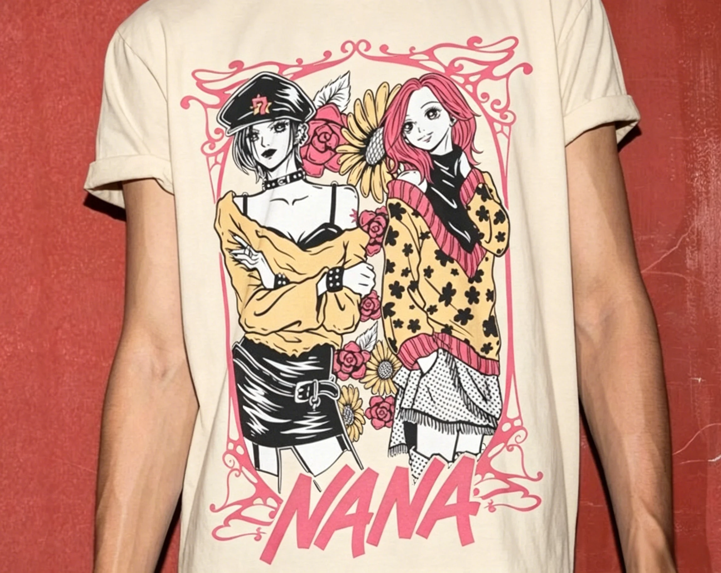 Nana Anime Shirt Nana&Hachi Manga Merch's Girlfriend Gift 2026 Summer Neutral Casual Sweet Cute Oversized Cotton Clothes view 2