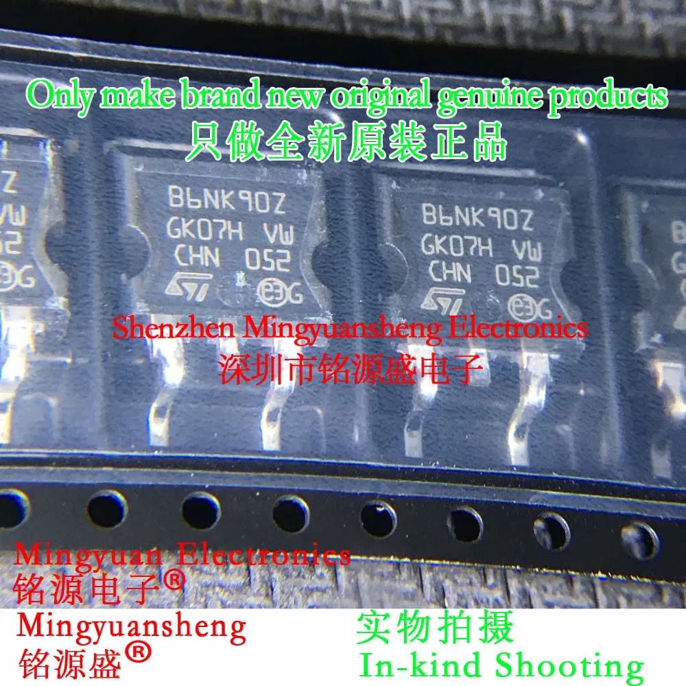 Mingyuansheng Brand New Original Genuine Stb6Nk90Zt4 Stb6Nk90Z Stb6Nk90 900V 5.8A Silk Screen Printing B6Nk90Z Package To-263 Ic Chip