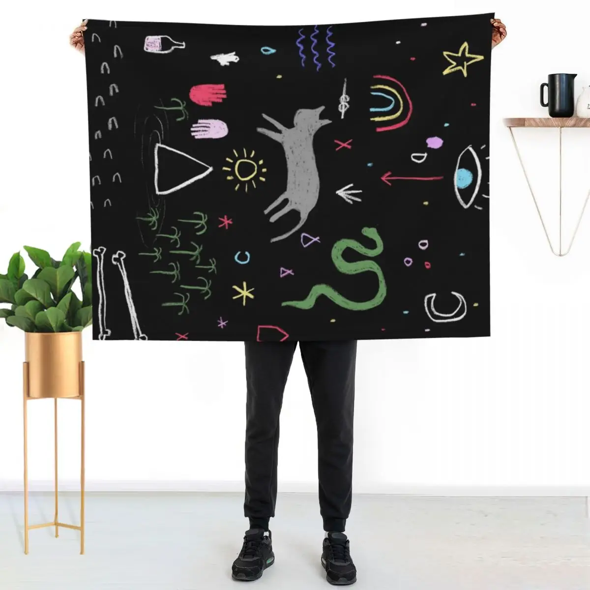 Chalk board dream scape Throw Blanket Warm Throw Blanket Gift for Anniversary
