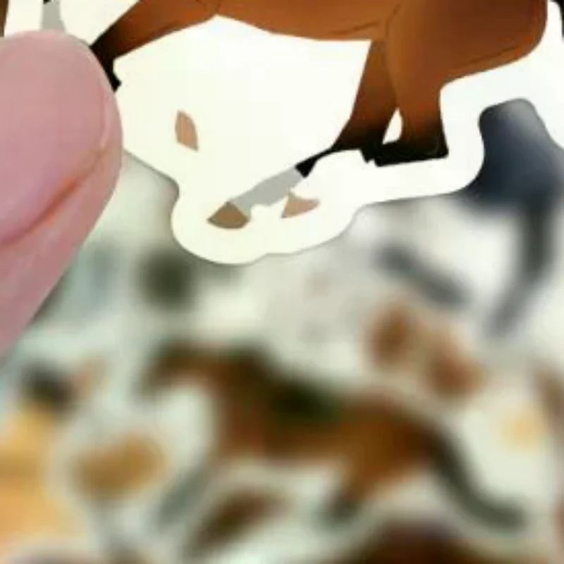 

60Pcs Cute Cartoon Galloping Horse Graffiti Stickers PVC Waterproof Horse Racing Stickers Notebook Luggage Decoration Decal Gift