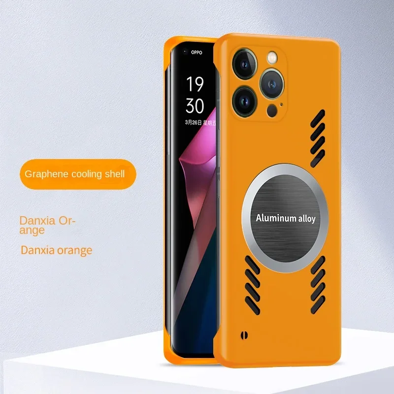 Luxury Draphene Cooling Phone Case For OPPO Reno 10 9 Pro Plus 8 7 6 5 No border Sensory High End Anti Drop Heat Dissipation