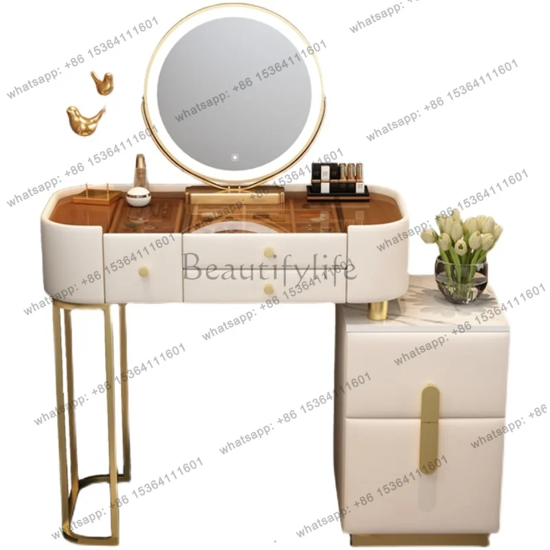 

Minimalist Mirror Vanity Tables Wood Cheap Gray Makeup Girl Vanity Tables Bedroom Drawer Salon Penteadeira House Accessories