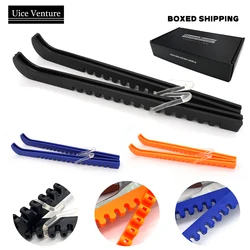 Ice Skate Shoes Cover 2pcs Ice Knife Blade Protective Rubber Length Adjustable Figure Skate Shoes Sports Protector