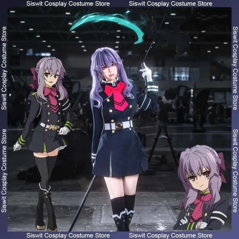 

Seraph of The End Shinoa Hiiragi Cosplay Costume Anime Uniform Moon Demon Army Set Halloween Party Convention Cosplay Outfit