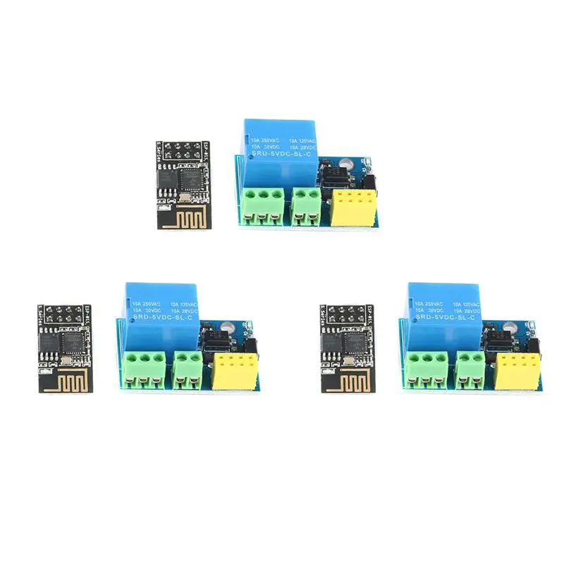 3X ESP-01S Relay Module WIFI Smart Socket Wireless WIFI Module ESP-01S-A68E