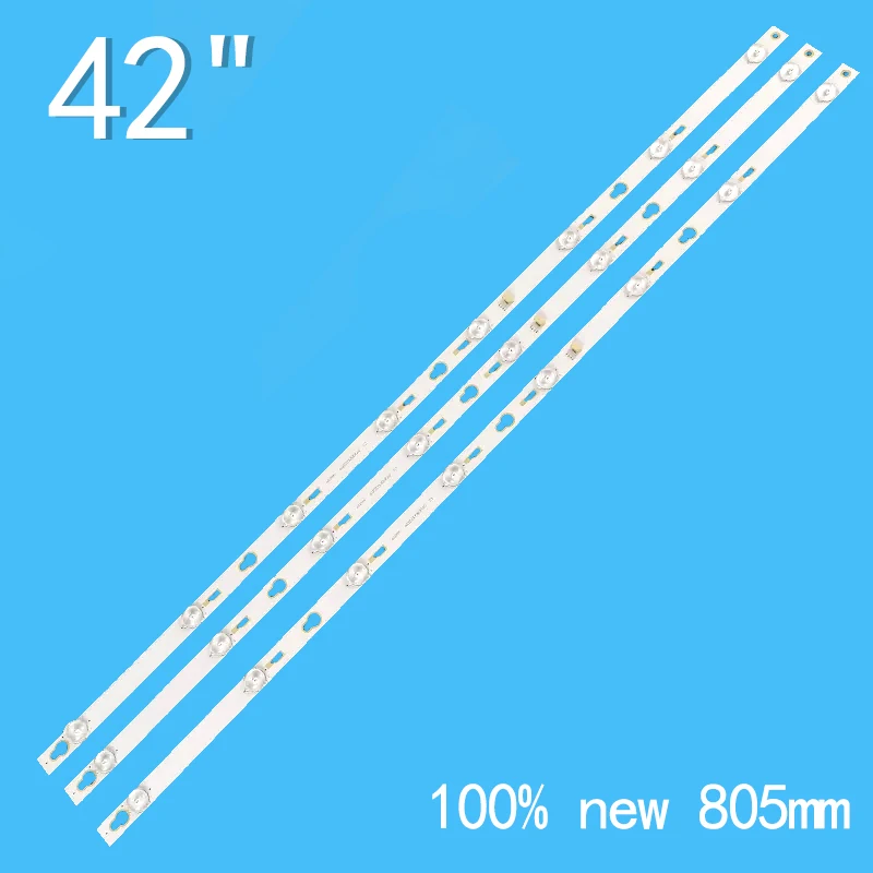 LEDバックライトストリップ,805mm,3ピース/セット,tcl用l42f330amones42m80a 42m18e 42s100 42hr330m08a0 v3 4c-lb4208-hq1