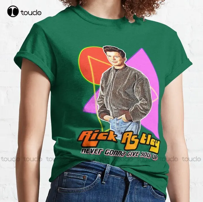 Rick Astley ไม่เคย90S สไตล์พัดลมศิลปะคลาสสิกเสื้อยืด Custom Aldult วัยรุ่น Unisex ดิจิตอลเสื้อเชิ้ตพิมพ์ลายของขวัญที่กำหนดเอง