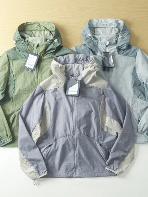 Bluza z kapturem dla par, luźny krój, wiosna-lato, odzież na skórę, Jaet, męska, damska, kontrastowe kolory, casual, moda miejska.