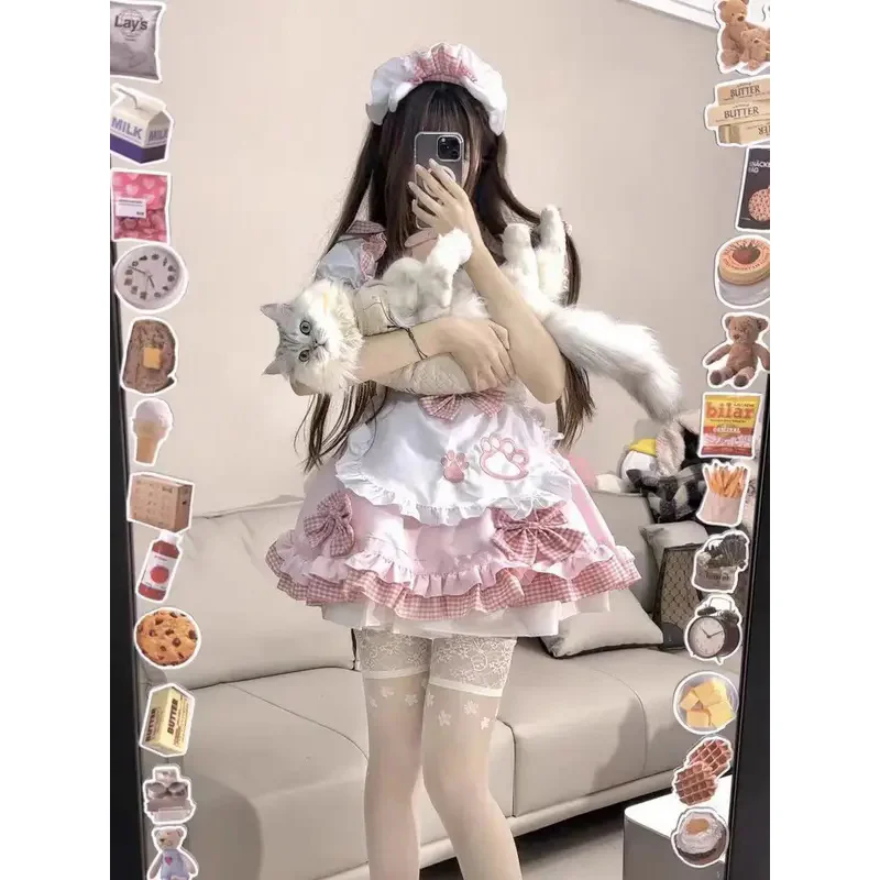Disfraces de cosplay Disfraz de sirvienta cosplay lindo gato de sirvienta disfraz de lolita bidimensional