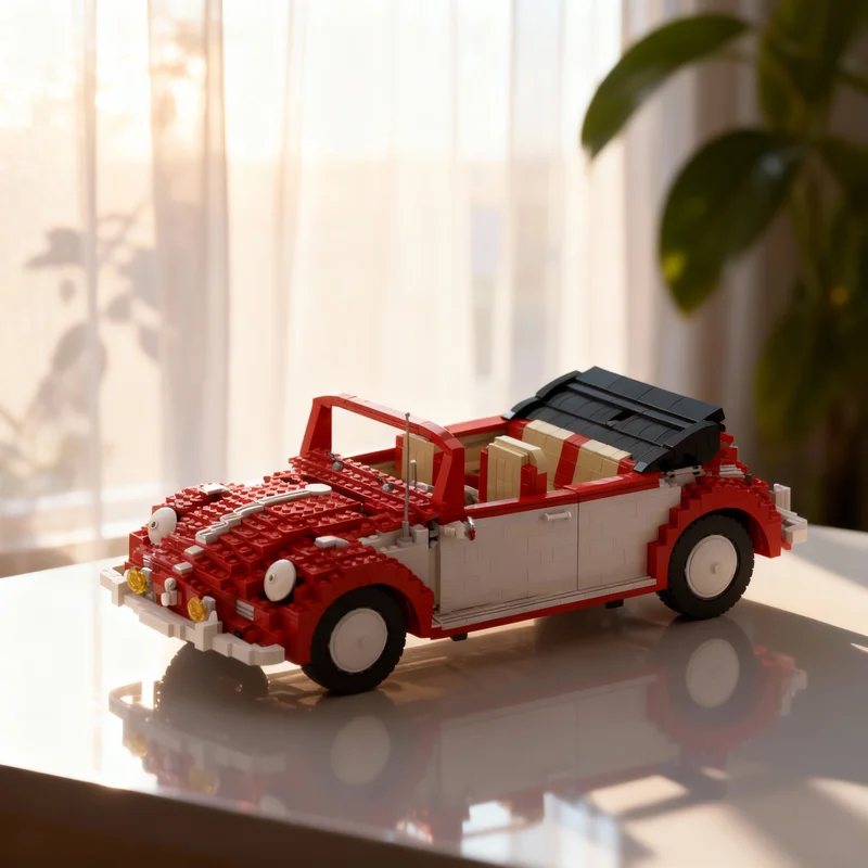 2156pcs MOC VW Beetle Convertible Power Functions Technical Expert Builder Model Building Blocks DIY Creative Display Birthday
