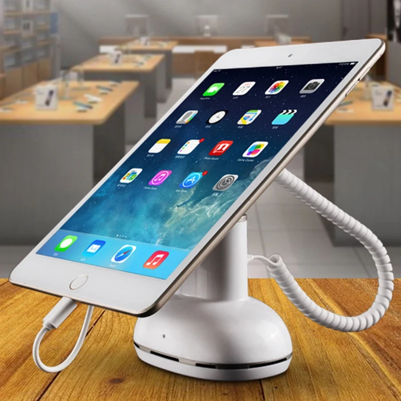 Soporte de exhibición antirrobo para tableta, soporte de alarma para teléfono móvil, soporte recargable para teléfono celular y tableta para Iphone Ipad (enchufe europeo)