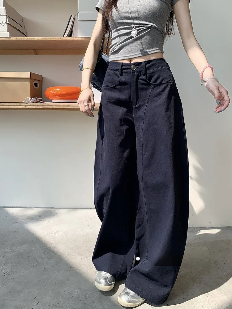 High Waist Wide Leg Casual Pants Women's Loose Fit Versatile Cool Sle Korean Faion Straight Cut Trousers Autumn New Arrival