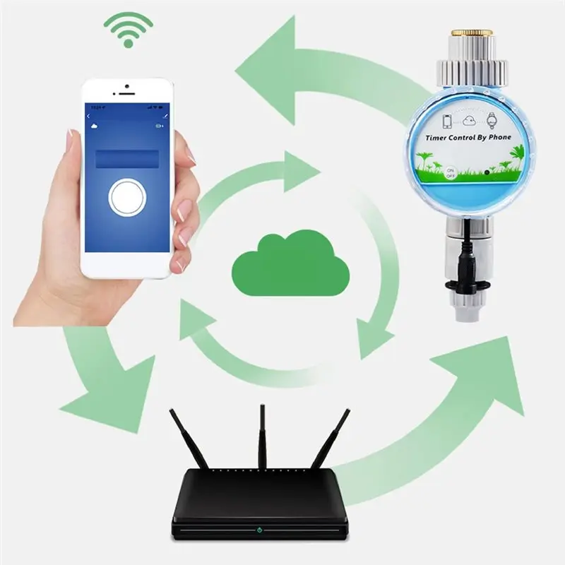AB66-Sprinkler Timer Garden Watering Timer Remote Control Sprinkler Timer