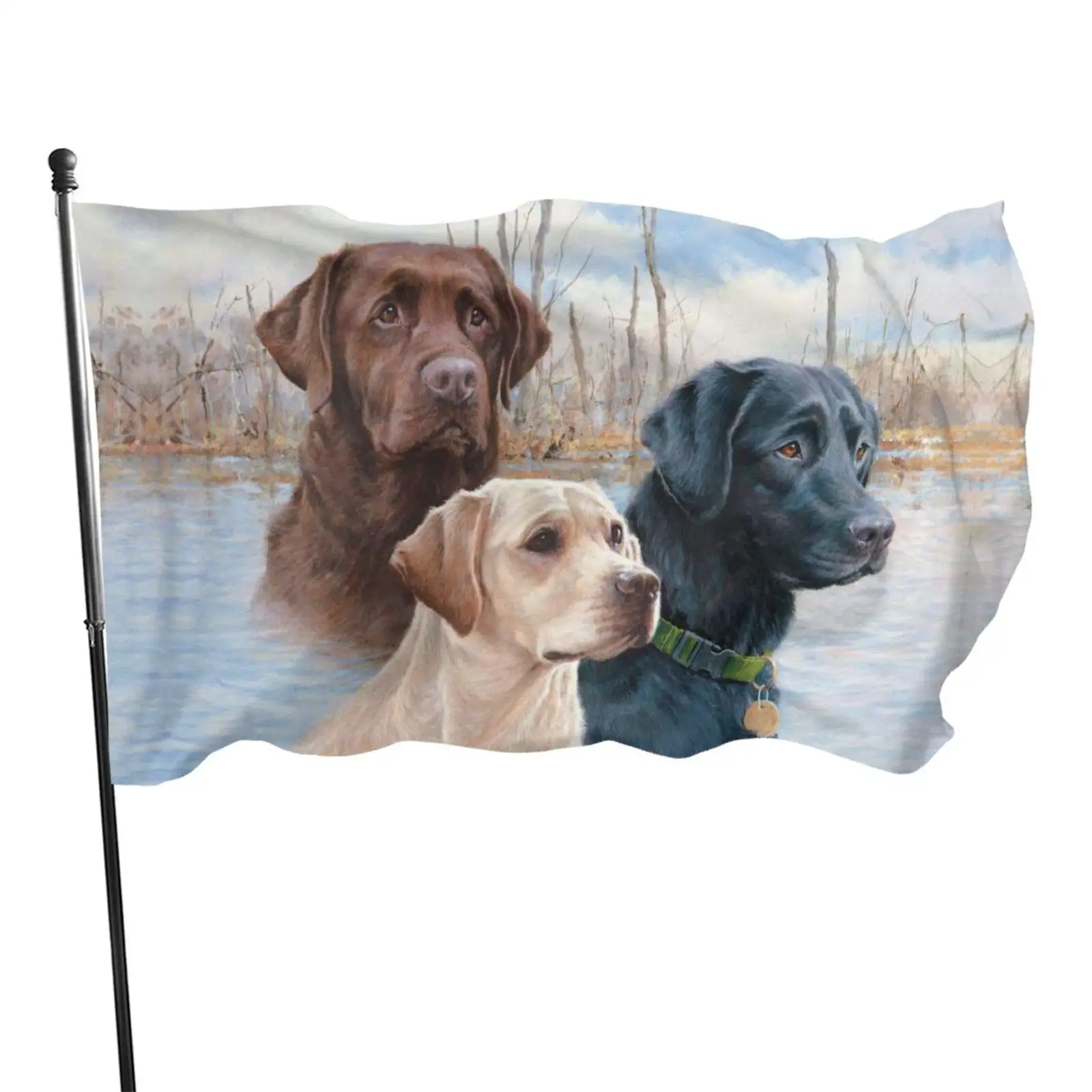 Granbey Collection Labrador Flag Retrievers Dogs s Fade Resistant Black Golden Brown  All Kinds of   Women Men