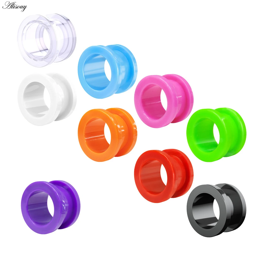 2Pcs/lot Fake Cheater Acrylic Ear Plugs And Tunnels Ear Expander Stretchers Kit Ear Tragus Piercing Set Body Jewelry 9 Sizes