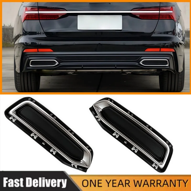 

Auto Rear Exhaust Muffler Tail Throat Pipe Cover Trim Replacement For Audi A6 SLINE S-LINE S6 C8 Avant 2019 2020 2021 2022