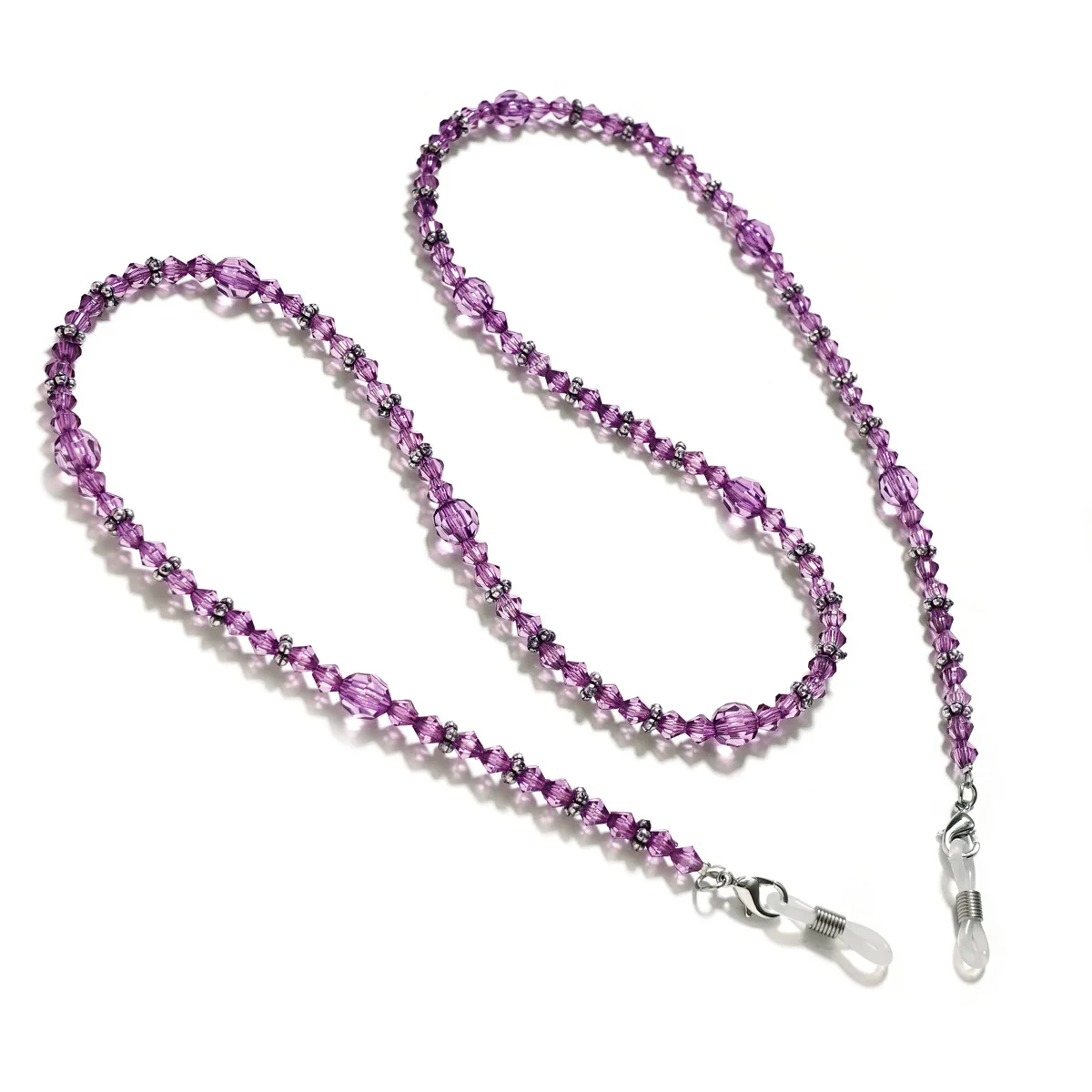 

Elegant purple glasses chain women's mask headphones sunglasses neck hanging anti slip hanging rope high aesthetic value versati